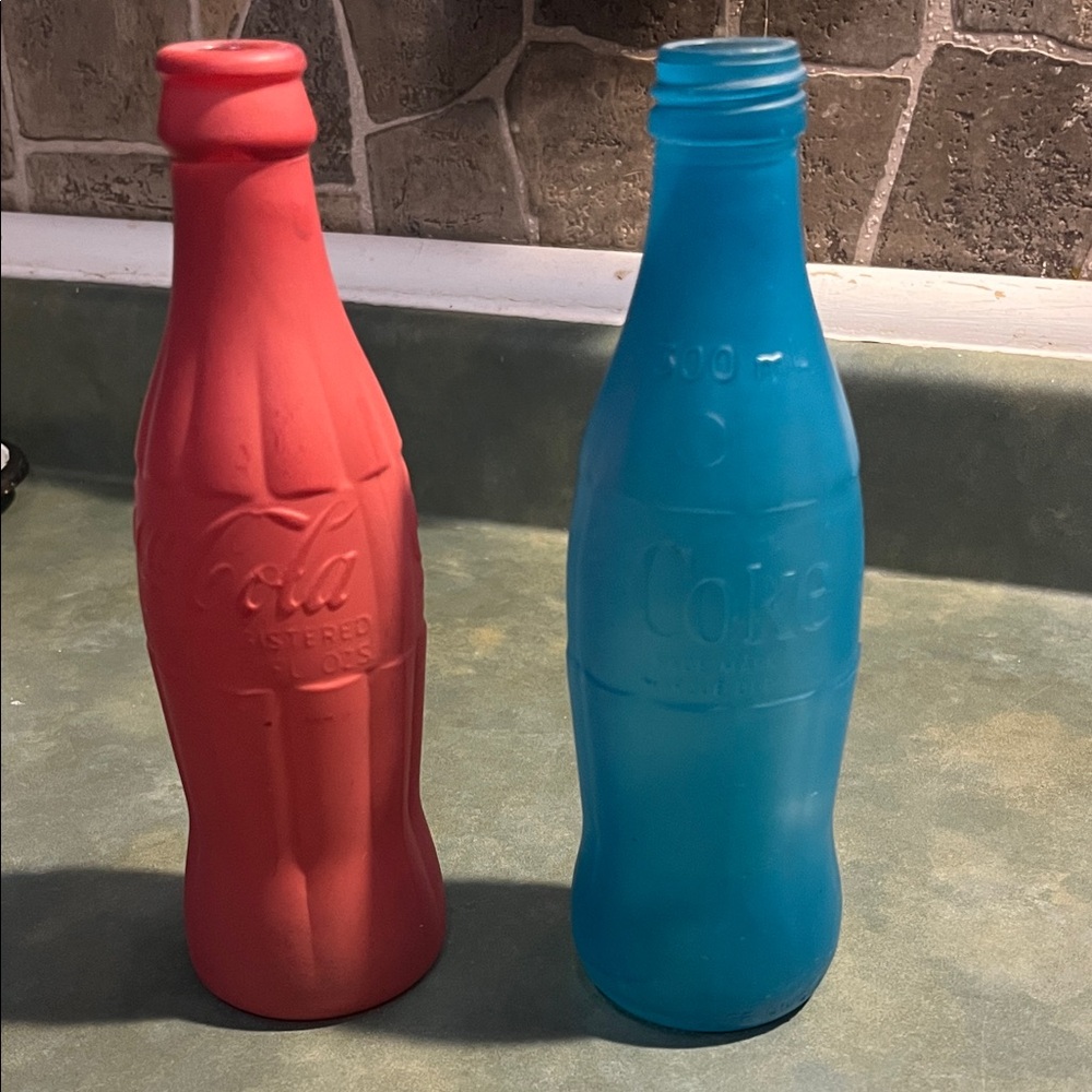 Coca Cola Vibrant Red & Cool Blue Bottles